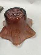 Vintage Decor LOT Midcentury Cherub Ruby Amethyst Glass Lustre Vase