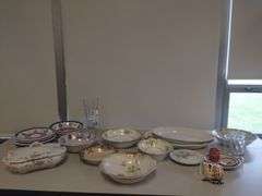 Pickers LOT: Dishes Pressed Glass Antique Vintage Reseller *Some Damaged