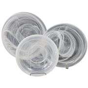 Dish Set Murano Swirl White Dinner Plates Bowls 4 3-Pc Settings Crate & Barrel