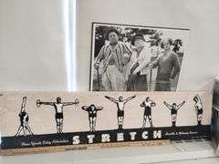 Decor Wall Art Athletics Stretch Canvas 3 Stooges + Bike Helmets