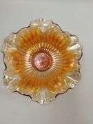 Vintage Pink Depression Glass & Marigold Footed Bowl LOT