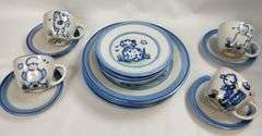 Hadley Pottery Country Scene 16pcs 4 Place Settings Animals Only