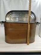 Embossed Cream City Copper Boiler Steel Lid Wood Handles PAT Jan 26 08