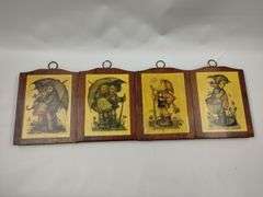 Pickers LOT: Barn Pulley Oil Lamps Salt Pepper Plaque