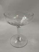 LOT Vintage Glass Flutes Stems Wine Glasses Plates Goblets