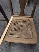 Antique Furniture Lamp Vase Plant Table Stand + Cane Seat Rocker