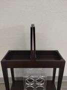 Furniture Plant Stand Wine Table Hidden Storage +Rack Plant