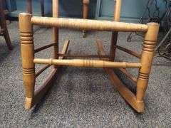 Antique Sewing Rocker Cane Seat 14-15in Seat Height Ladder back