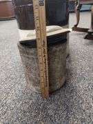 Crock Crown Stoneware 6 Brown Tan Pickle Antique