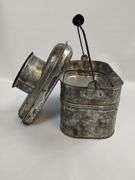 Steel Railroad or Miner Worker Lunch Box Lid Insert