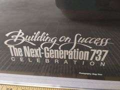 Decor Wall Art 2 Framed BOEING Airplane Photos 737 Company Employee