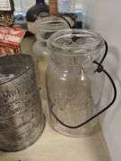 Pickers LOT: Vintage Antique Kitchen Crocks Cookie Cutters Samplers Embroidery