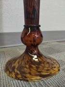 Decor Art Glass 30" Vase Trumpet Floor Vase Leopard Pattern