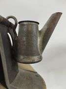 Antique West Virginia Coal Miners Cap Tea Pot Oil Lamp
