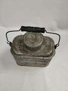 Steel Railroad or Miner Worker Lunch Box Lid Insert