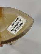 14" MCM Style Art Glass Vase Pulled Amber "F" Mark Fostoria ?