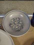 MCM MidCentury Modern Dishes Set LENOX DewDrops Blue Floral Stoneware