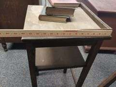 Antique Furniture Lamp Vase Plant Table Stand + Cane Seat Rocker