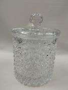 3 Hand Cut Lead Crystal American Brilliant Cut 15" Vase Lidded Humidor Bowl
