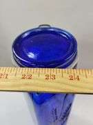 Casadis Milano Cobalt Blue Glass Spaghetti Canister *Chip