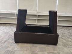 Furniture Ottoman Foot Stool Leather Look Hidden Storage