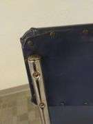 MCM Midcentury Modern Chrome Leg Kitchen Chairs Blue Pleather 1950s