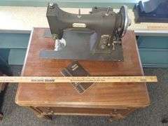 Vintage White Series 77 Sewing Machine Table Cabinet