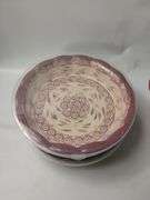 Temptations Two Mixing Bowls Lids + 2 Pie Dishes Old World