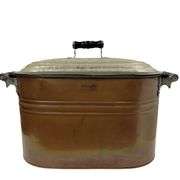 Embossed Cream City Copper Boiler Steel Lid Wood Handles PAT Jan 26 08