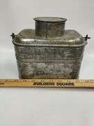 Steel Railroad or Miner Worker Lunch Box Lid Insert