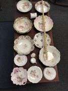 LOT Antique European Serving Bowls Hand Painted Bavaria Germany