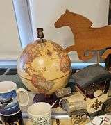 Pickers LOT: Vintage Trinkets Globe Weather Vane Style Horse & More