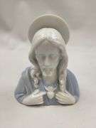 Midcentury Pottery Vase Pitcher Souvenir Tray Reginart Sacred Heart Jesus