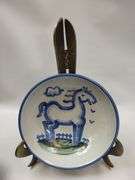 Hadley Pottery Country Scene 6.75in Bowls Horse Horse Dog Sheep Pig