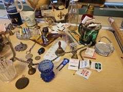 Pickers LOT: Vintage Trinkets Globe Weather Vane Style Horse & More