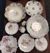 LOT Antique European Serving Bowls Hand Painted Bavaria Germany