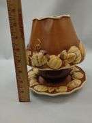 Yankee Candle Fall Candle Shade Tray Saucer Pumpkins Fall