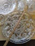 LOT Pattern Glass Wexford Sugar Creamer Cake Pedestal Plate++