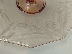 Vintage Pink Depression Glass & Marigold Footed Bowl LOT