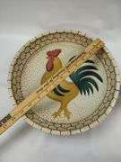 Rooster Kitchen Decor Napkin Holder Dough Bowl