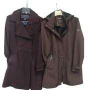 Ladies Tommy Hilfiger & Calvin Klein Burgundy Coats Size Medium