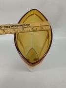 14" MCM Style Art Glass Vase Pulled Amber "F" Mark Fostoria ?
