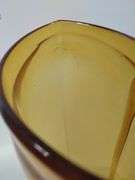 14" MCM Style Art Glass Vase Pulled Amber "F" Mark Fostoria ?
