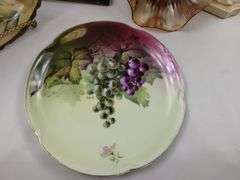 Vintage Decor LOT Midcentury Cherub Ruby Amethyst Glass Lustre Vase