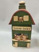 Pickers LOT: Farm Barns 5 Canisters Set + Salt Pepper