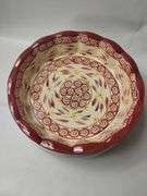Temptations Two Mixing Bowls Lids + 2 Pie Dishes Old World
