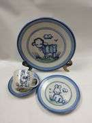 Hadley Pottery Country Scene 16pcs 4 Place Settings Animals Only