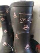 Shoes 7M Ladies Joules Molly Welly BEE Rain Muck Boots Rubber Boxed