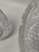 3 Hand Cut Lead Crystal American Brilliant Cut 15" Vase Lidded Humidor Bowl