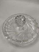 3 Hand Cut Lead Crystal American Brilliant Cut 15" Vase Lidded Humidor Bowl